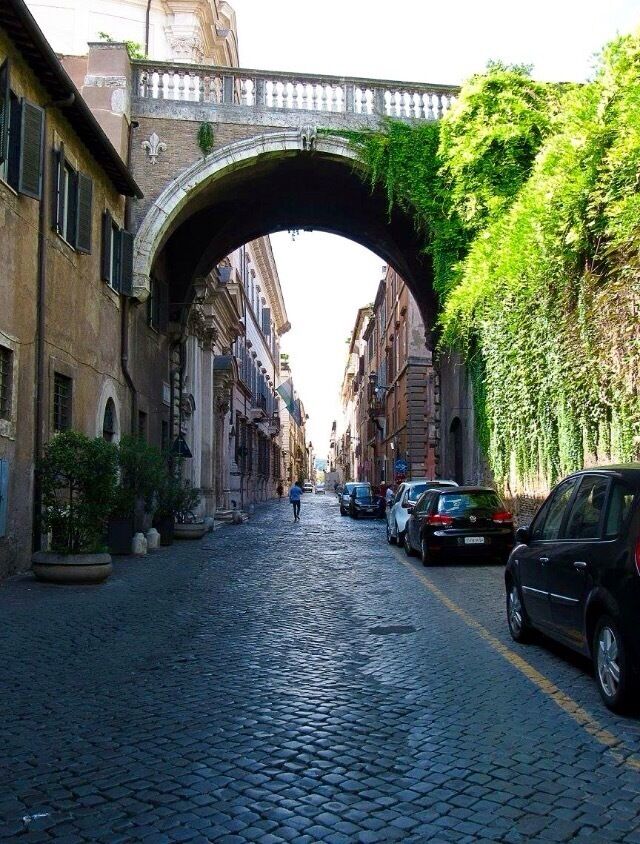 In the gardens behind Palazzo Farnese, you'll find this archway spanning over the Renaissance street of Via Giulia. It is part of an incomplete project by Michelangelo to connect Palazzo Farnese to Villa Farnesina on the other side of the Tiber River.
#instone