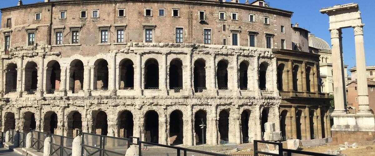 Ancient open air theatre in Rome, Italy, completed in 13 B.C.