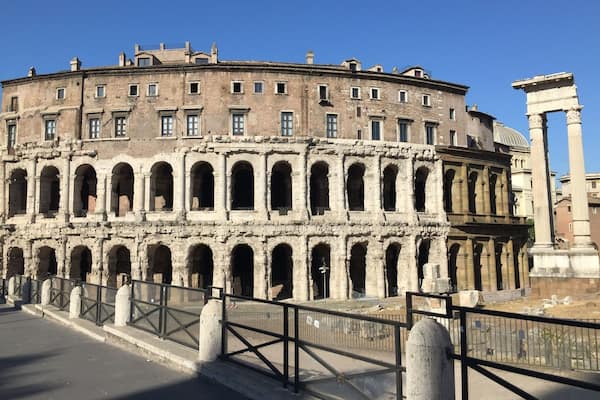 Ancient open air theatre in Rome, Italy, completed in 13 B.C.