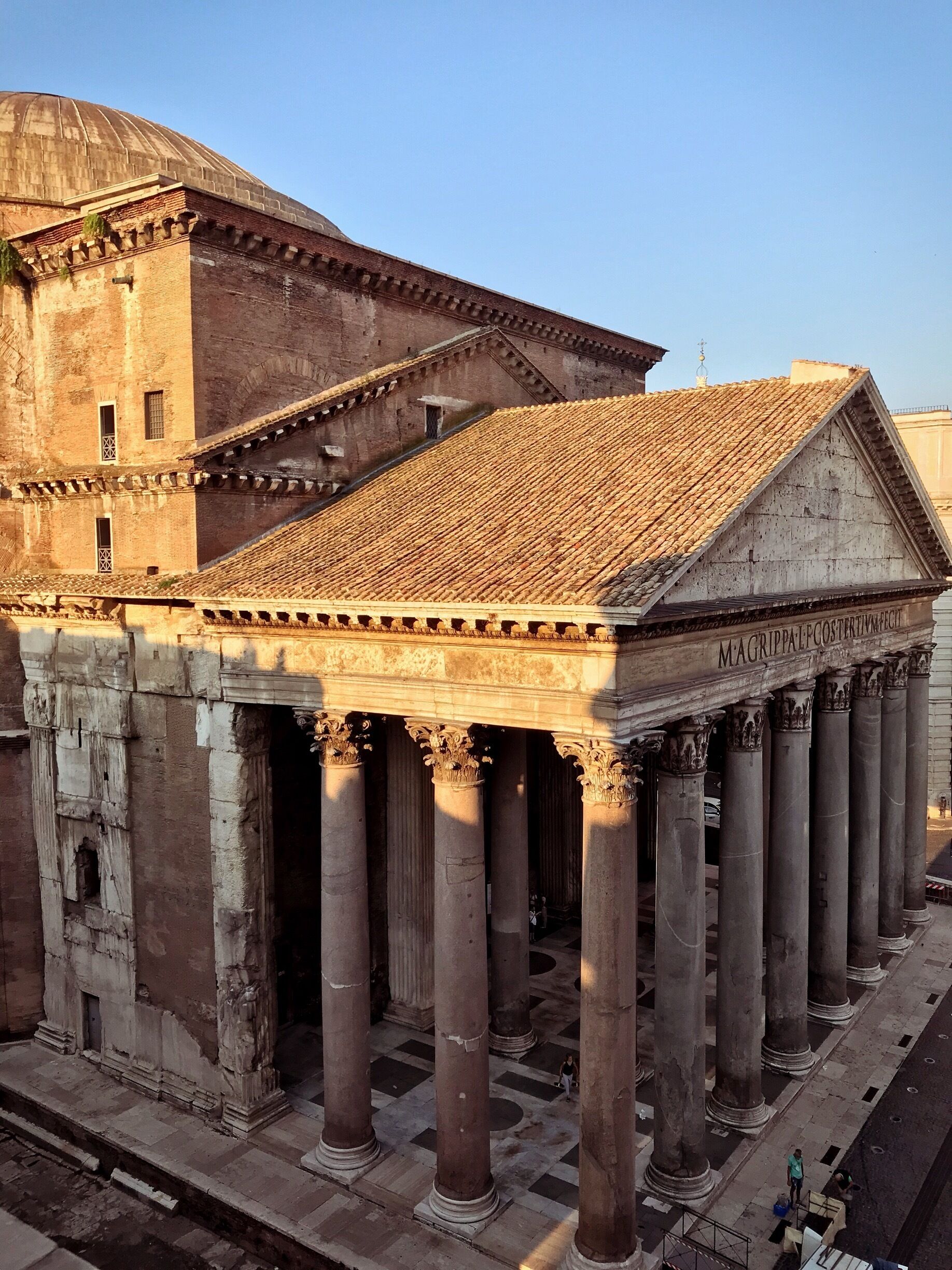 Sunrise over the Pantheon.