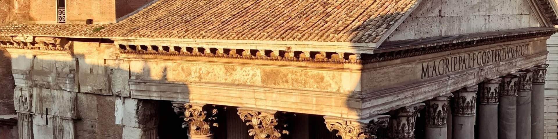 Sunrise over the Pantheon.