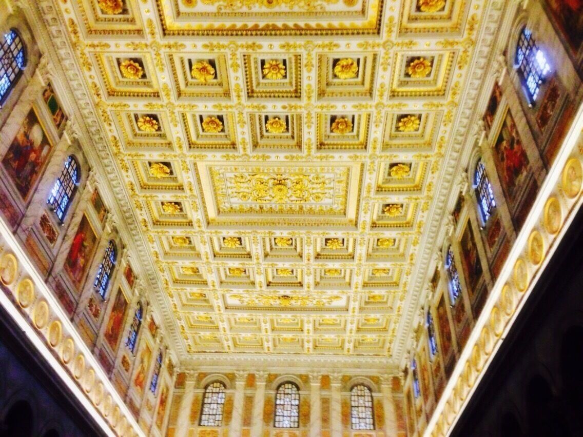 One of the major basilicas, St. Paul's Outside the Walls has a gorgeous ceiling. 