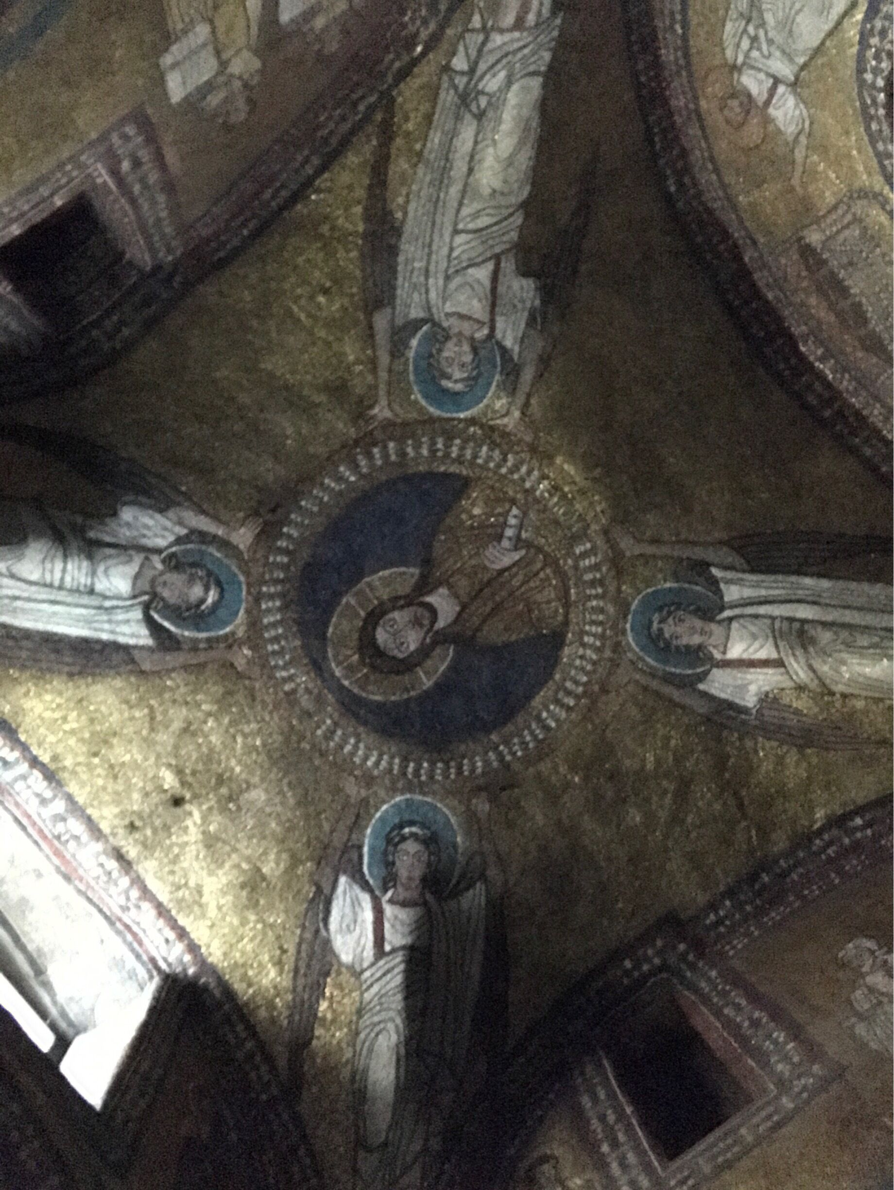 Great mosaic on the ceiling of the side chapel 