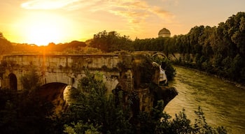 Sunset at one of the bridge ruin at Tiber River
#golden