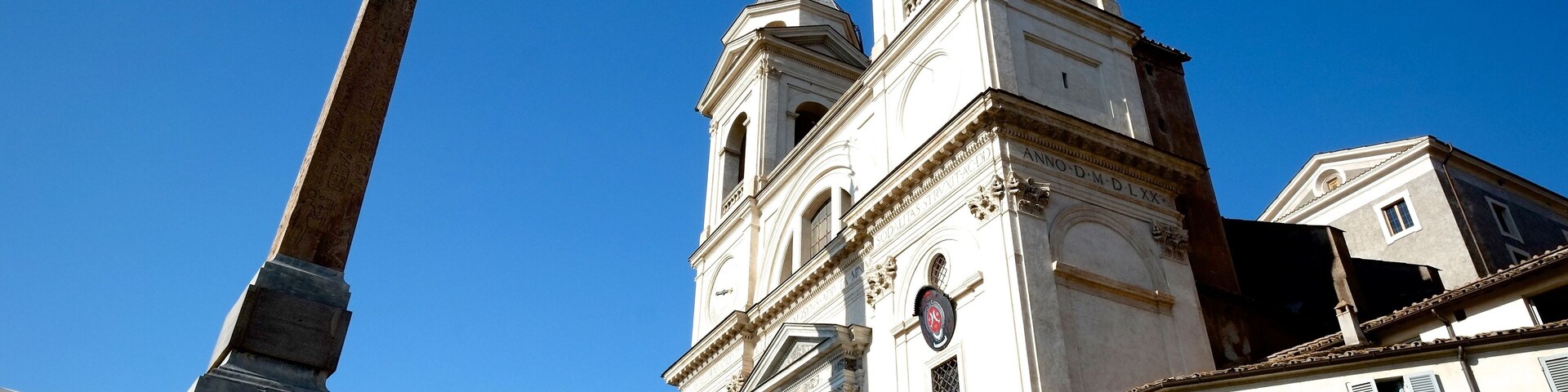 The church of the Santissima Trinità dei Monti, often called merely the Trinità dei Monti, is a Roman Catholic late Renaissance titular church in Rome, central Italy. It is best known for its commanding position above the Spanish Steps which lead down to the Piazza di Spagna. The church and its surrounding area are the responsibility of the French State.