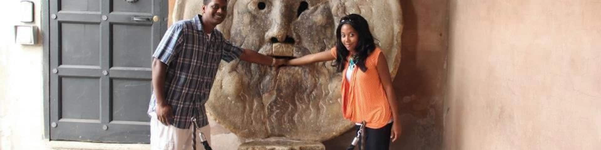 Legend says if you stick your hand in its mouth and tell a lie - it will bite your hand off ;)