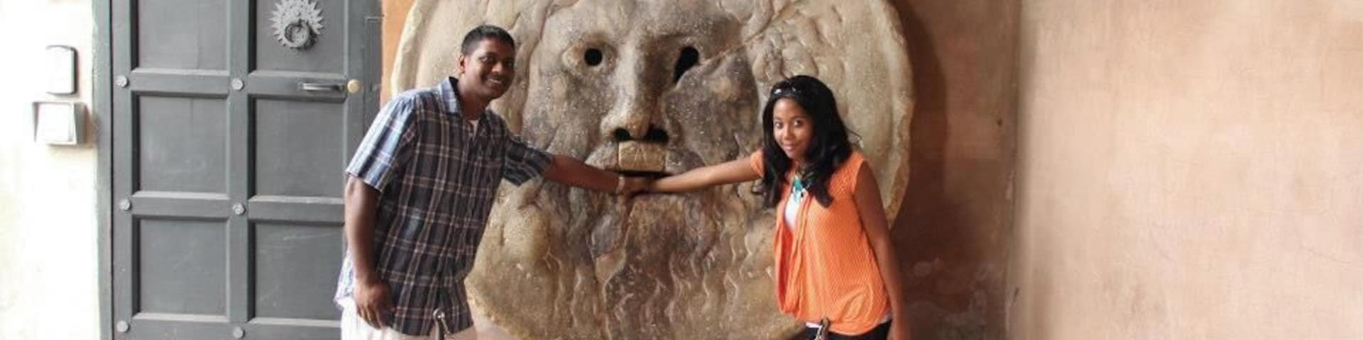 Legend says if you stick your hand in its mouth and tell a lie - it will bite your hand off ;)