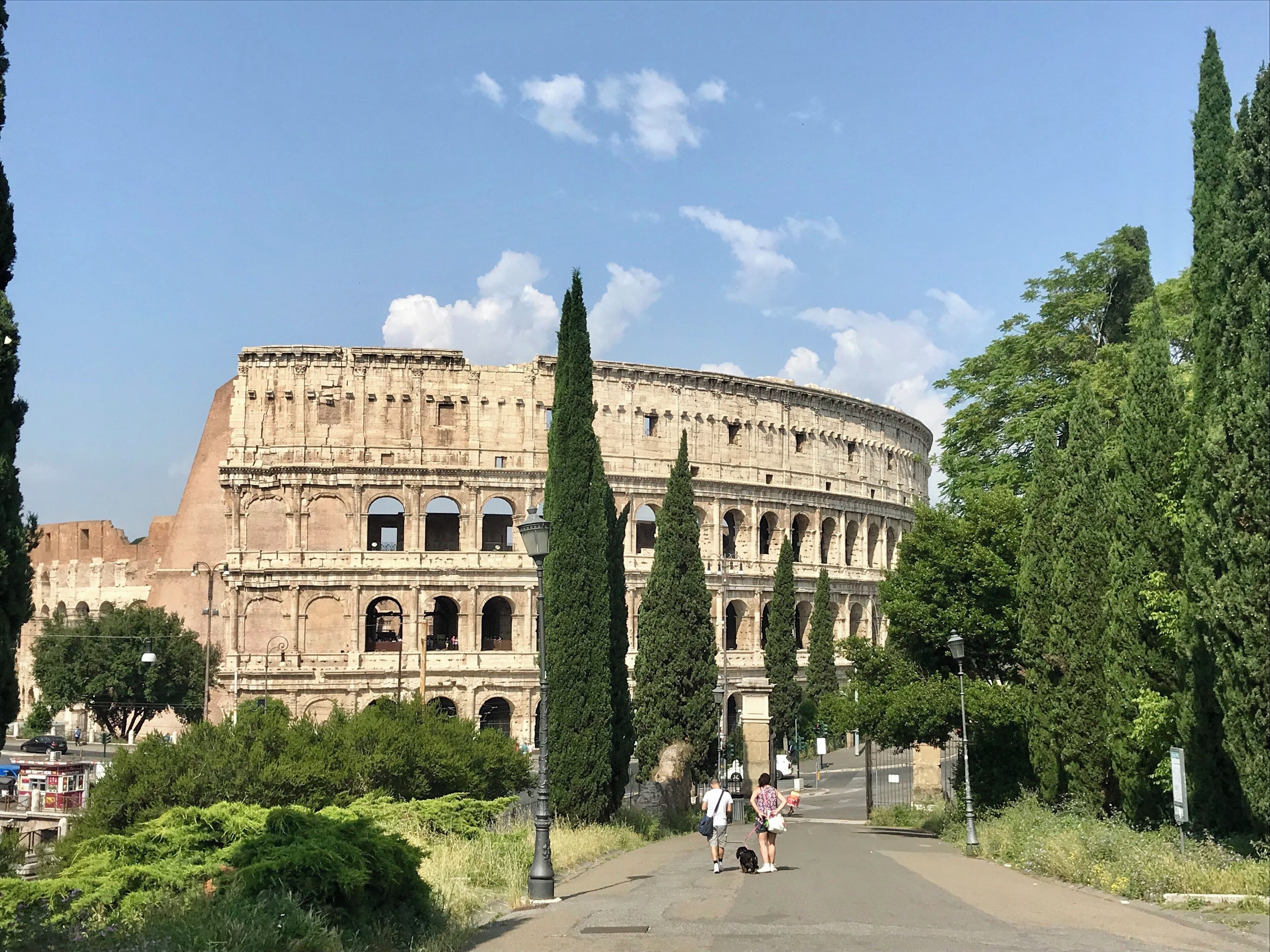 Took a bike tour and the first view was the colosseum. Tour was good - but Rome is a terrible city to try to bike it with all the people and the roads. Got to see a lot quickly though...