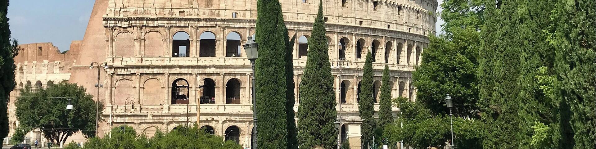Took a bike tour and the first view was the colosseum. Tour was good - but Rome is a terrible city to try to bike it with all the people and the roads. Got to see a lot quickly though...