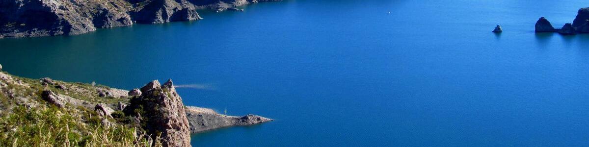 Atuel Canyon, these area is close to the third reservoir. It is an amazing beautiful place, where the water from the Atuel river is kept in a dam.