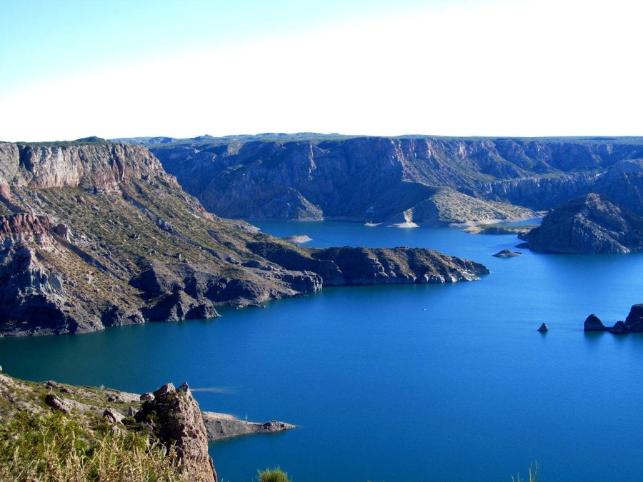 Atuel Canyon, these area is close to the third reservoir. It is an amazing beautiful place, where the water from the Atuel river is kept in a dam.