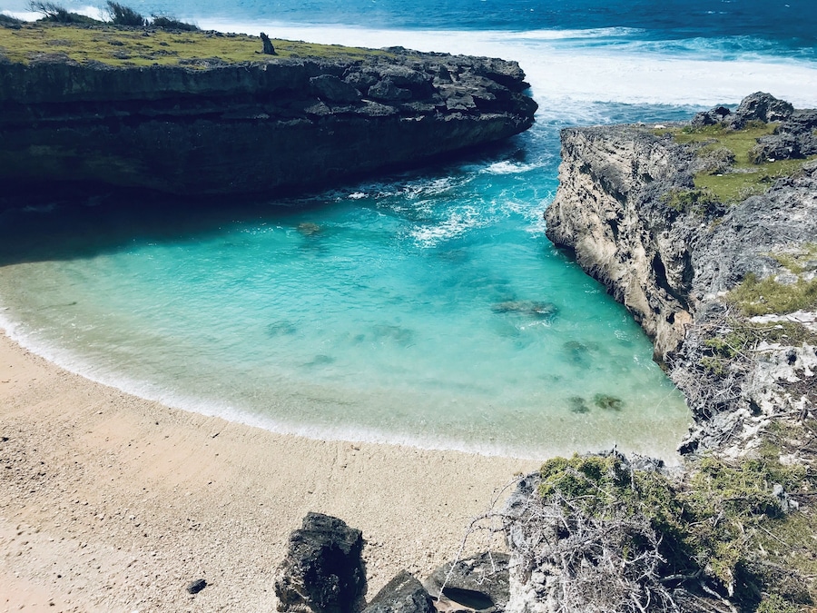 The classic walk along the east coast of Rodrigues island reveals many hidden beaches, the most famous of which is Trou d’argent. The island is always quiet, but in low season by only companions were the sheep and goats who graze along the shore. #Adventure