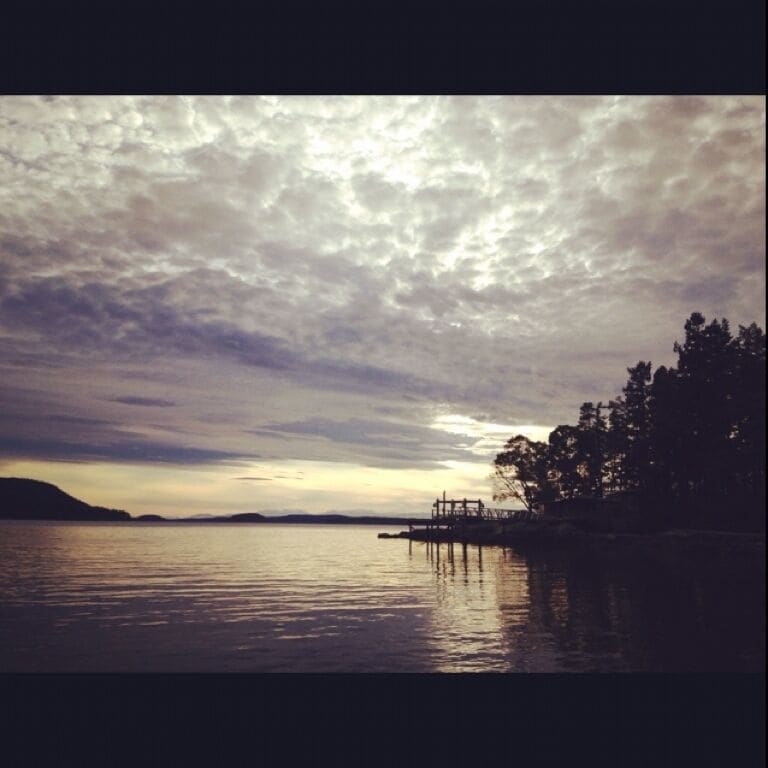 Obstruction Pass state park, nice .9 mile hike to a lovely pebbly beach that looks nice enough to swim at on a hot day. Campsites and toilets are nearby. 