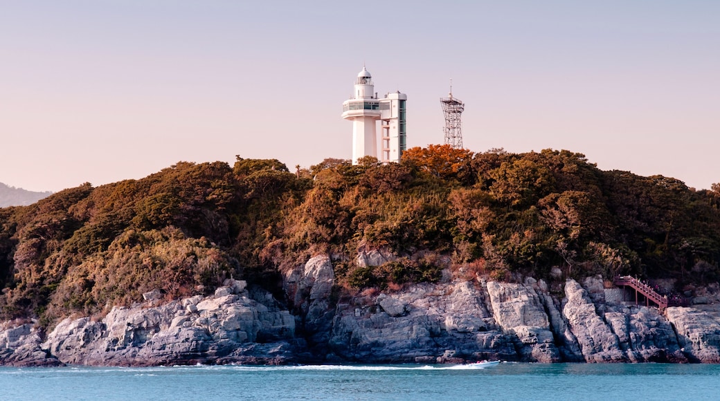 Sea cape and Odongdo lighthouse of Yeosu harbor, South Korea