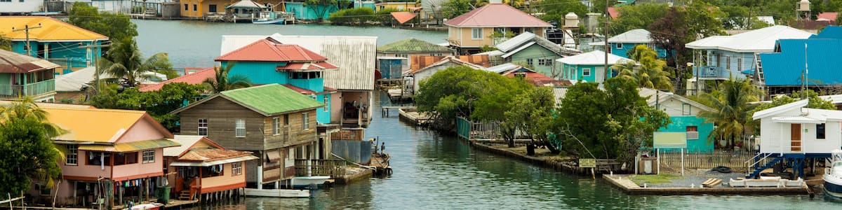 Oak Ridge area of Roatan Island, Honduras at sunrise