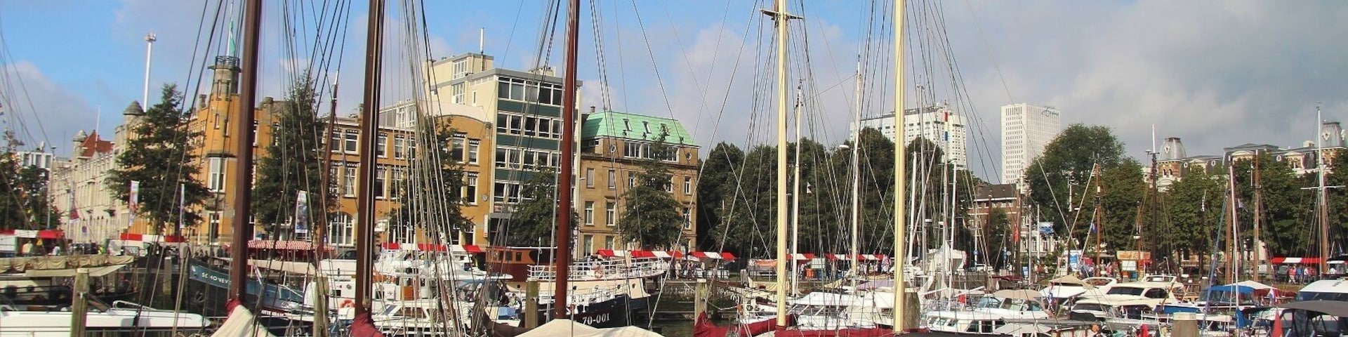 Veerhaven is a small harbor for private yachts in a historic part of the city.
http://www.veerhavenrotterdam.nl/?lang=en
