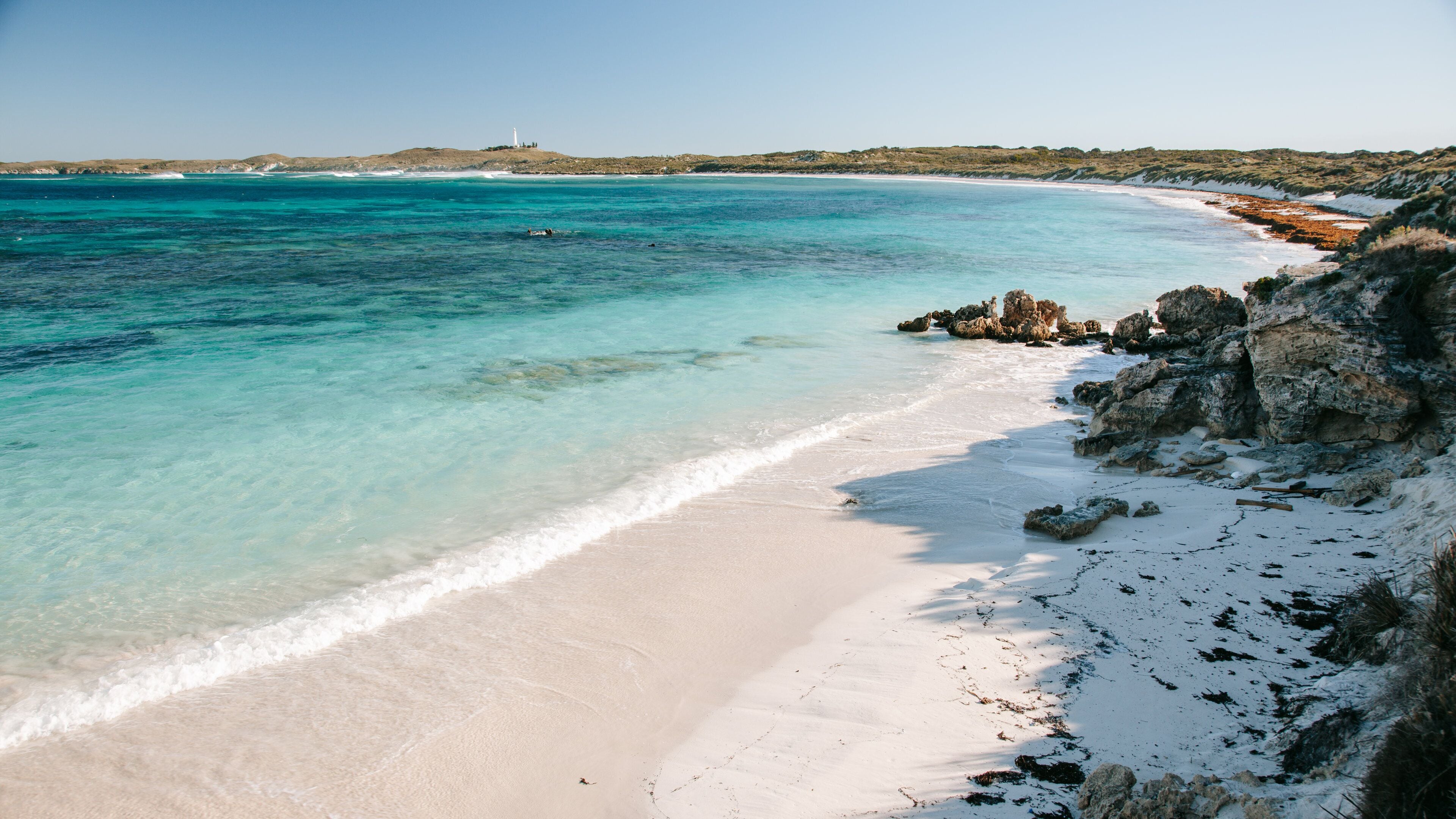 Rottnest Island showing landscape views, general coastal views and a sandy beach