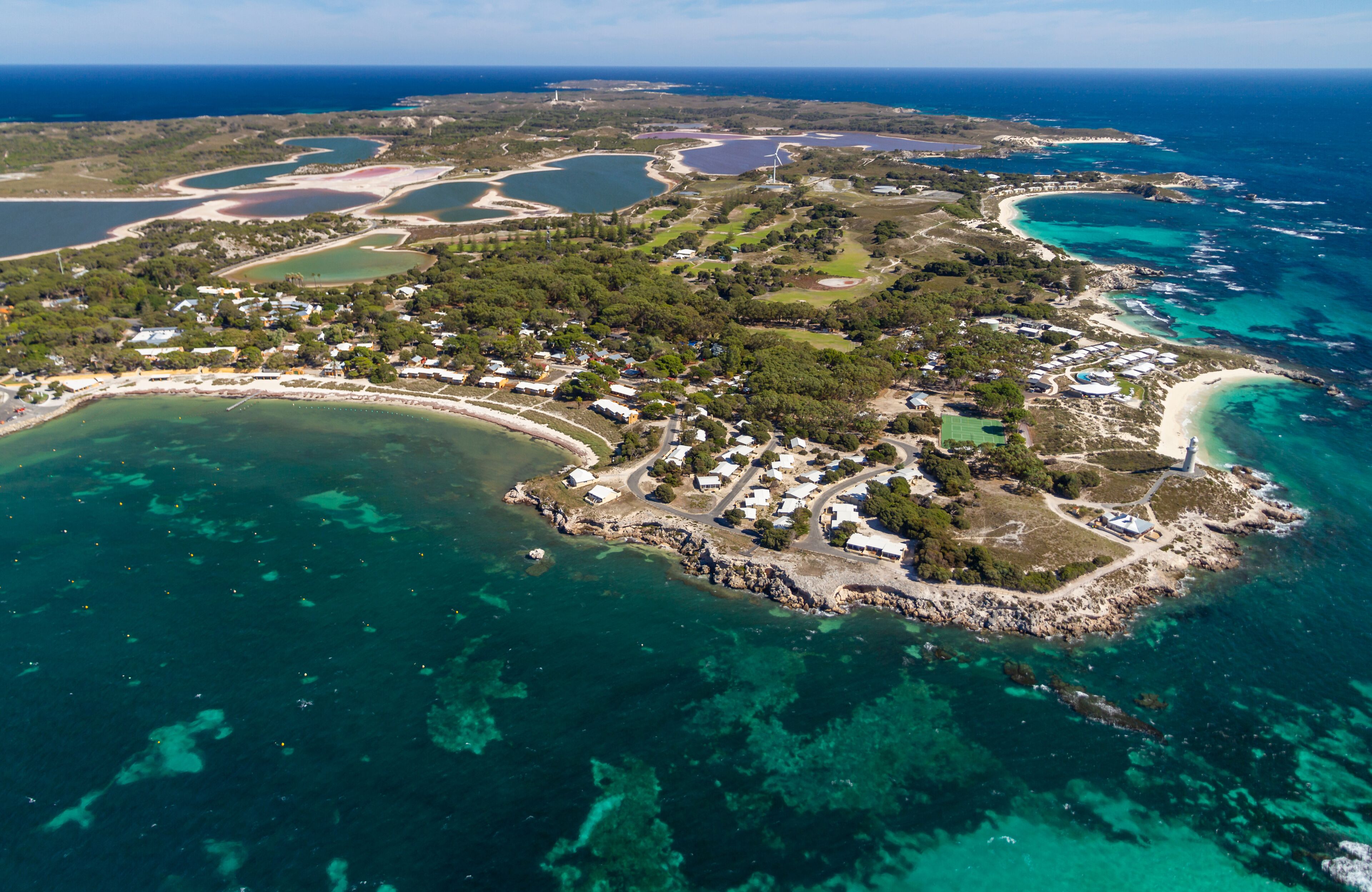 Aerial view of Rottnest Island, Western Australia