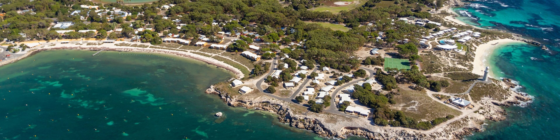 Aerial view of Rottnest Island, Western Australia