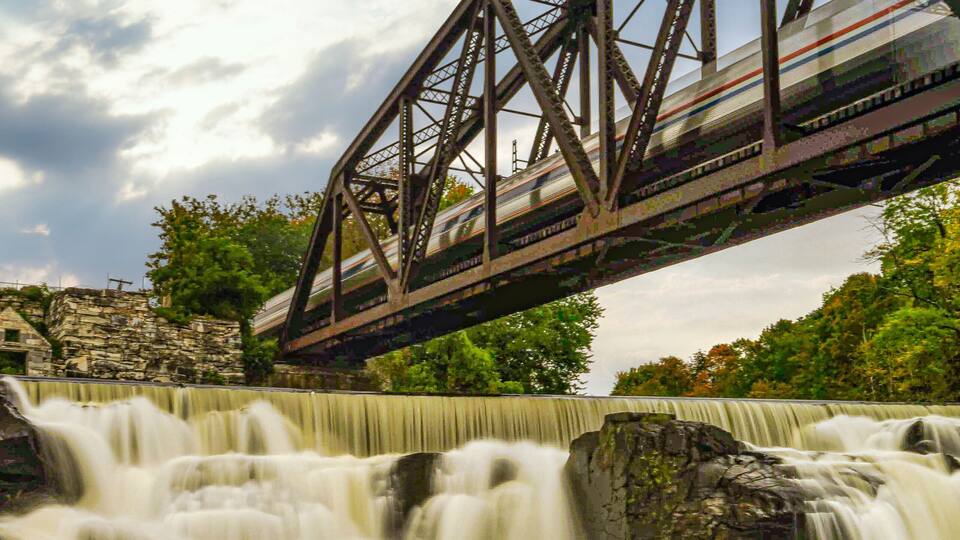 Meads Falls in Center Rutland Vermont