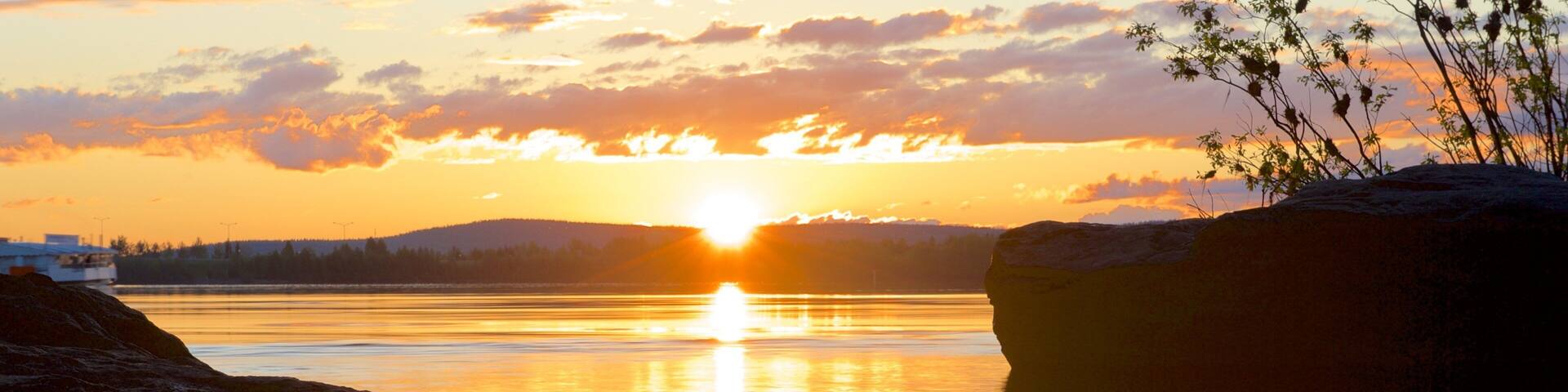 Rovaniemi featuring a river or creek, rapids and landscape views