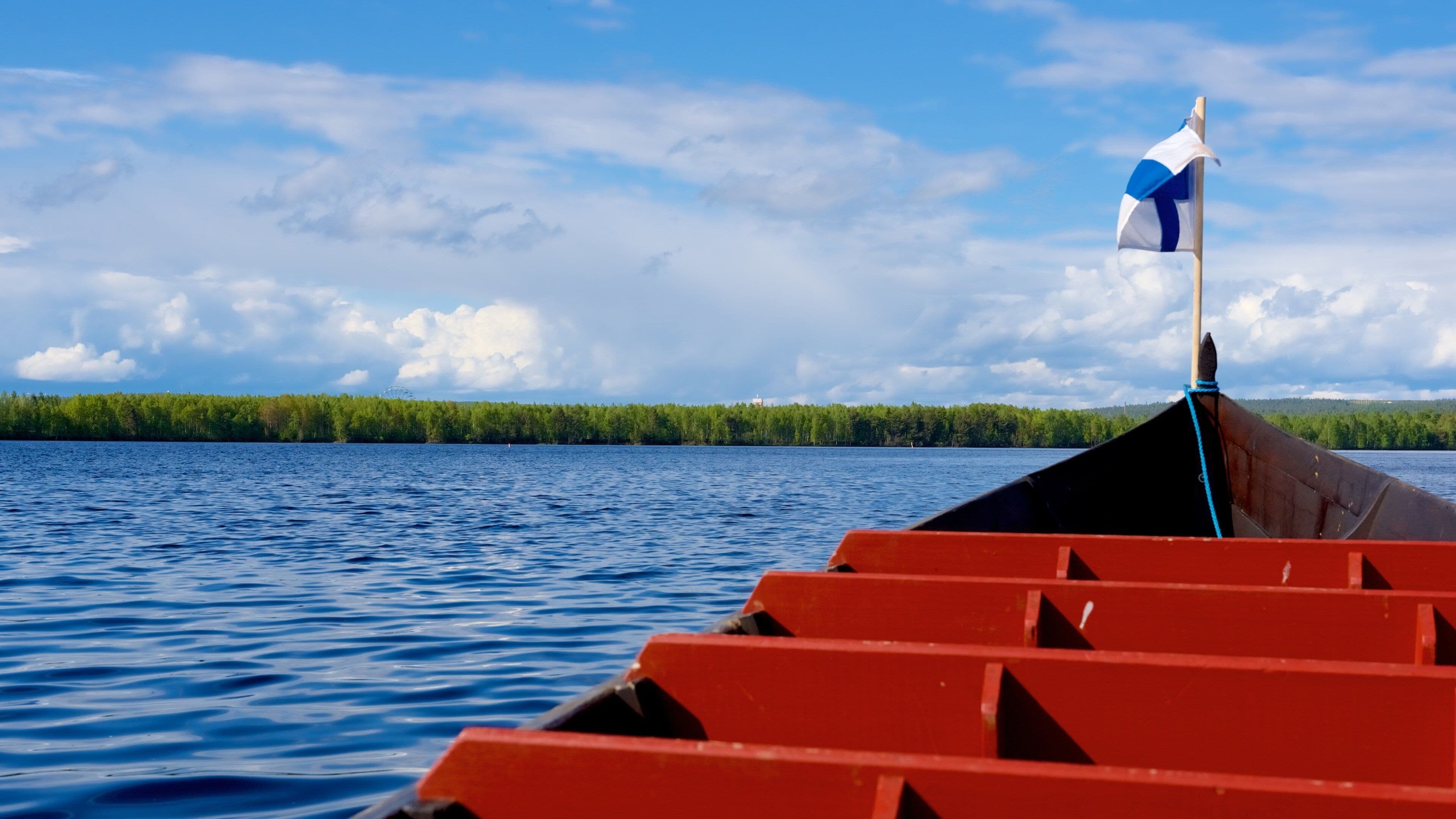 Rovaniemi showing a river or creek and kayaking or canoeing