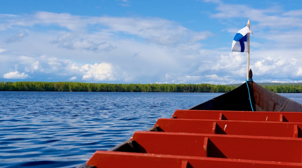 Rovaniemi showing a river or creek and kayaking or canoeing