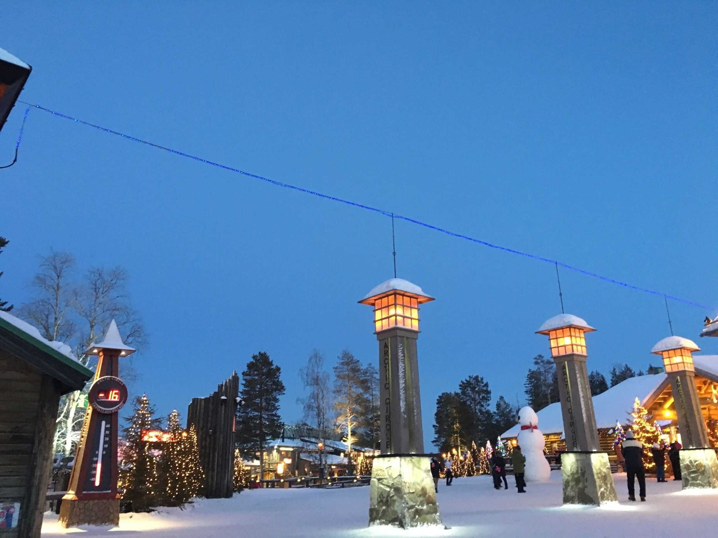 The Blue Line demarcates the Arctic Circle Line.
