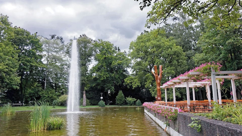 Wittelsbacher Park in Augsburg, Germany.