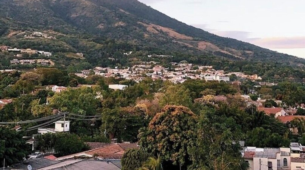 the morning before leaving. january in san salvador