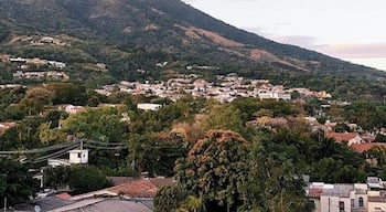 the morning before leaving. january in san salvador