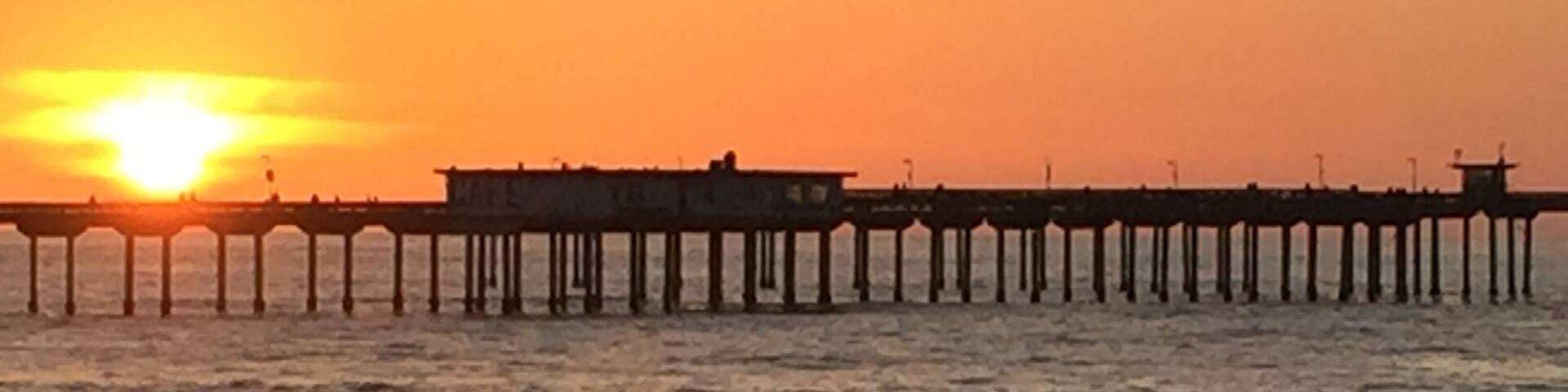 Magnificent sunsets can be found at funky little Ocean Beach in San Diego County.