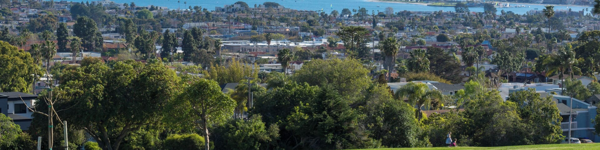 Small park with great views of San Diego, the skyline, Mission Bay and and the Pacific Ocean. The park is mainly visit by local people with their dogs as we can run free on the large grass area. It’s also nice for just Picknick and watching the views. RV parking was plenty along the curbside inside the park but probably hard to use the turn-back circle on the end of the park for RVs over 30 feet long. More photos from here can you find on my blog:
https://rv-fox.com/places-to-visit-by-rv/kate-sessions-park/