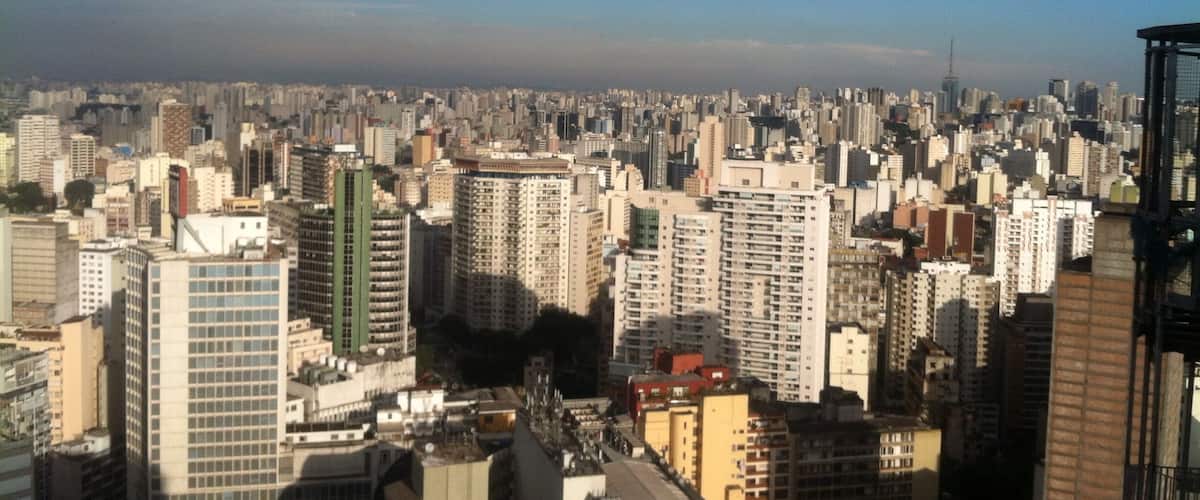 From the top of the Copan building, architect -Oscar Niemeyer. Amazing view of the expansive city and free- definitely worth it.