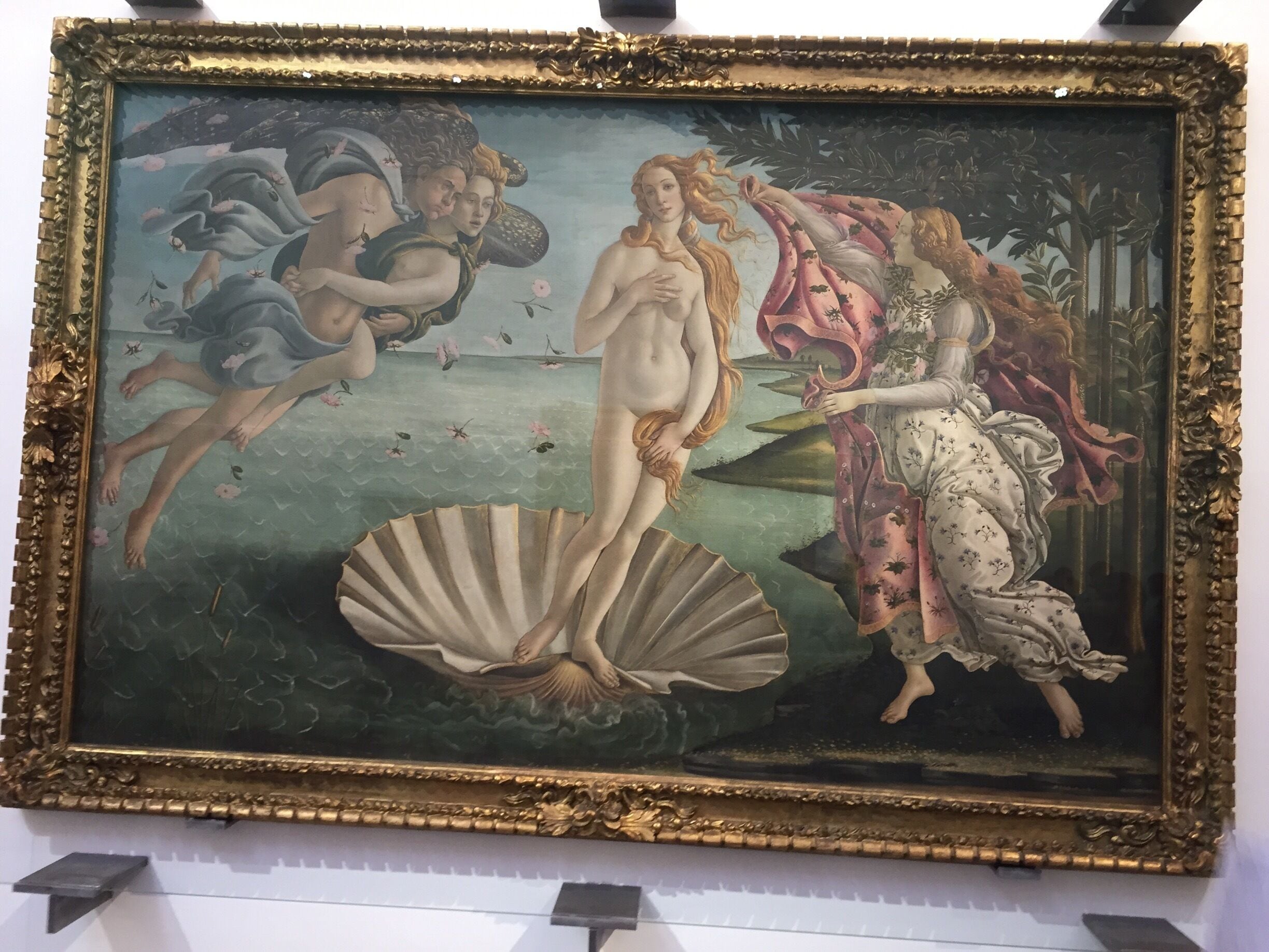 "Birth of Venus" by Botticelli, which is breathtaking. Originally an office building, The Ufizzi is now the most celebrated art gallery in Italy. A must see when here. 