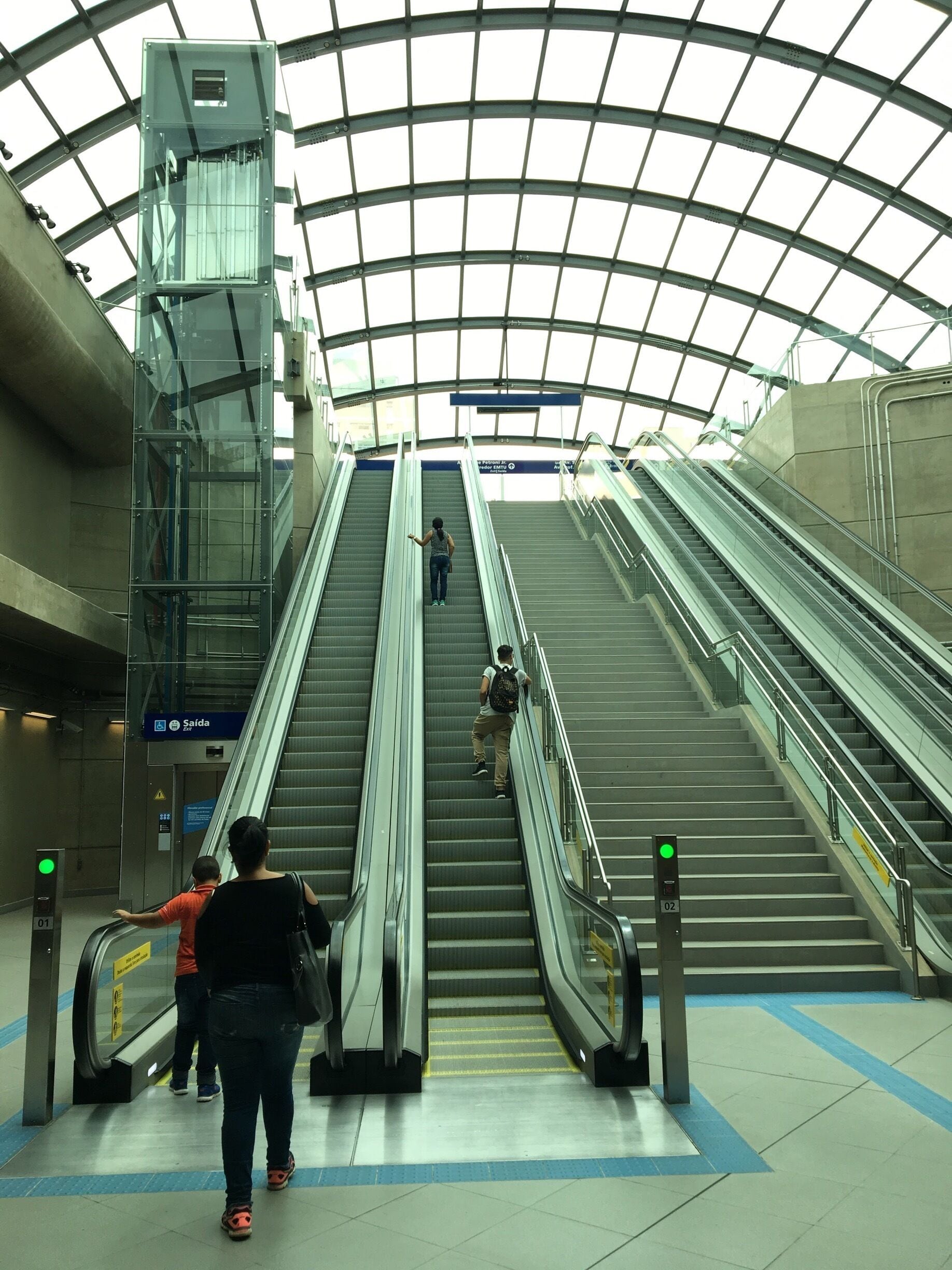 Newly opened Brooklin subway station in São Paulo, Brazil 