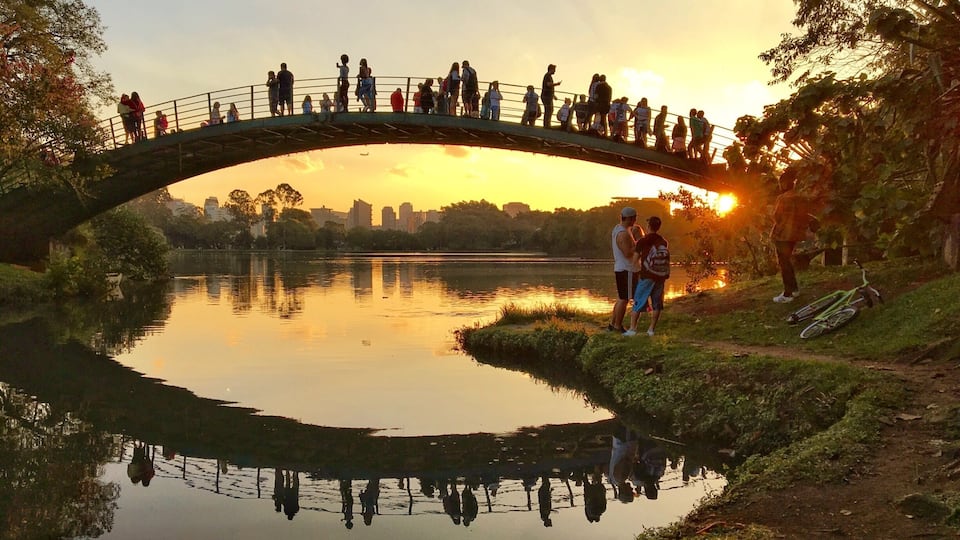 #UrbanJungle
Ibirapuera is the largest and nicest park in the city. Enjoy the sunset at the bridge.