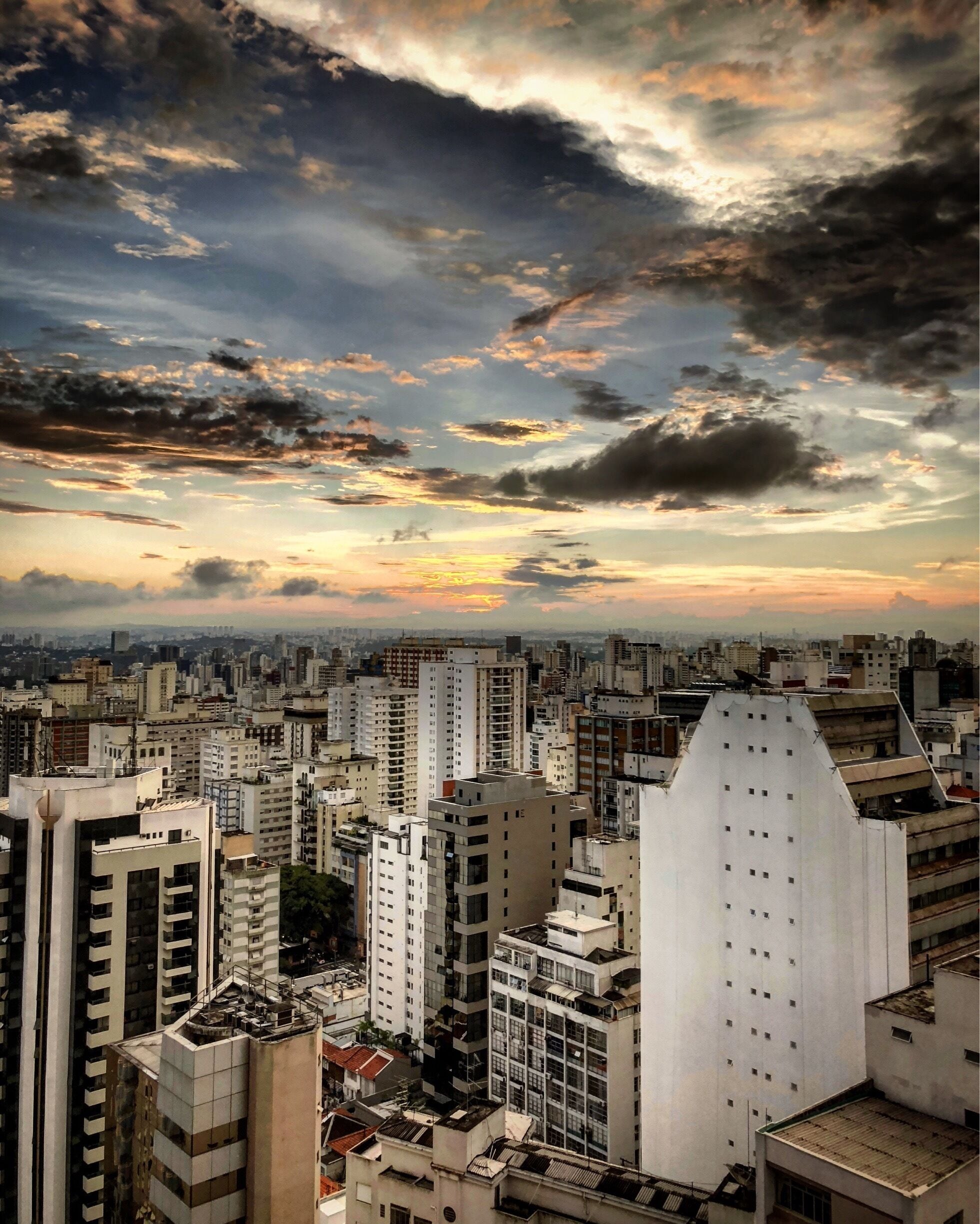 Sunset shot from my room in São Paulo. 