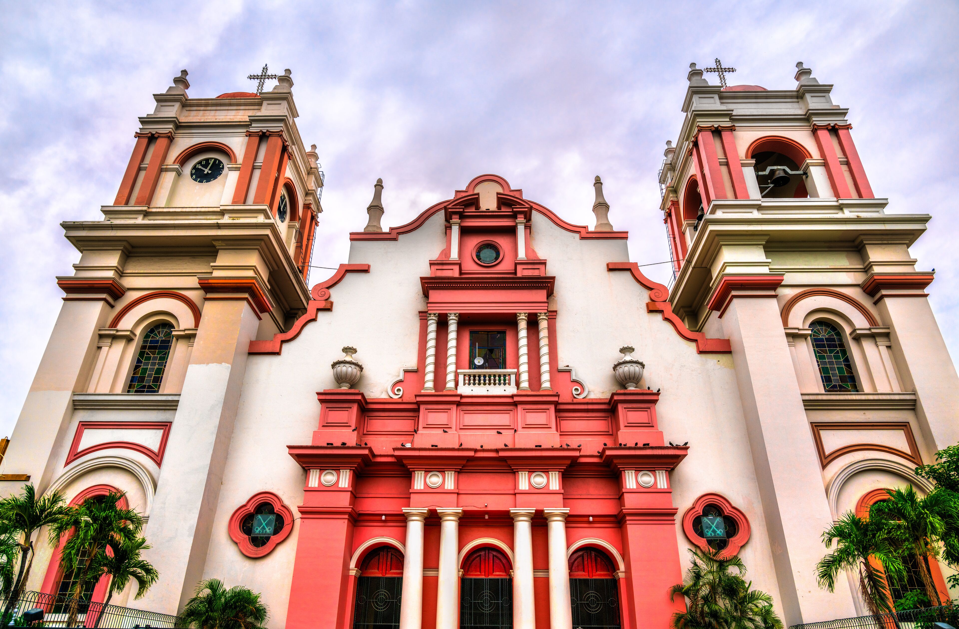 Cathedral of Saint Peter the Apostle in the center of San Pedro Sula, Honduras