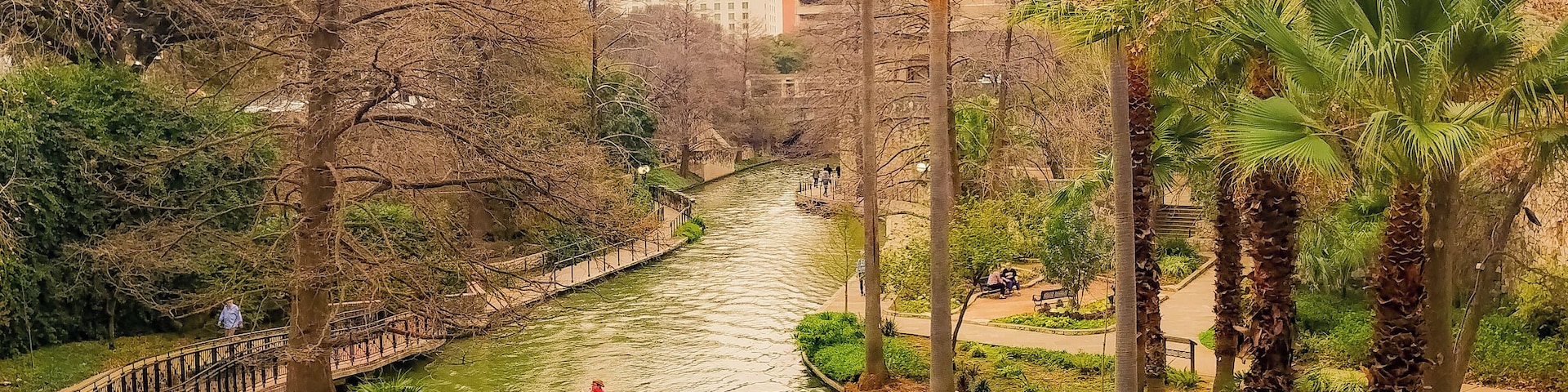 The walk along the river in San Antonio makes for a great walk or bike ride. Goes on for many miles
