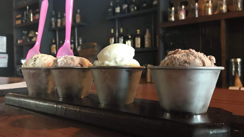 What’s better than ice cream on a hot afternoon? Alcohol infused ice cream!!! Tried a flight, will definitely be back, was told there is always new small batch flavors in scoops, shakes, and floats!!!