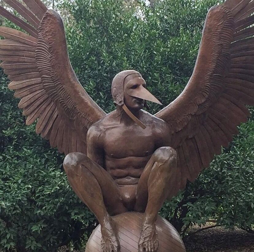 Love the bird-masked acrobatic angels so much!!!