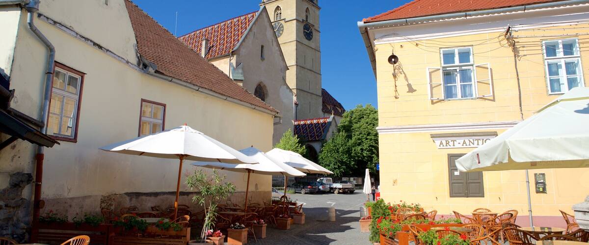 Sibiu welches beinhaltet historische Architektur