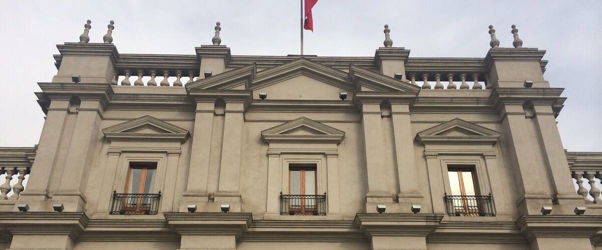 The backside of Palacio de la Moneda.