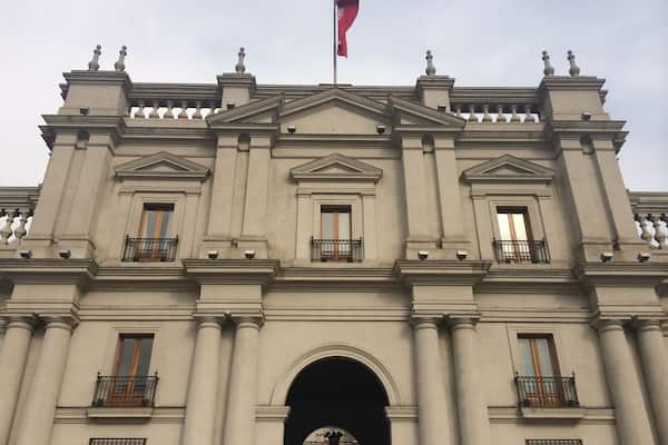 The backside of Palacio de la Moneda.