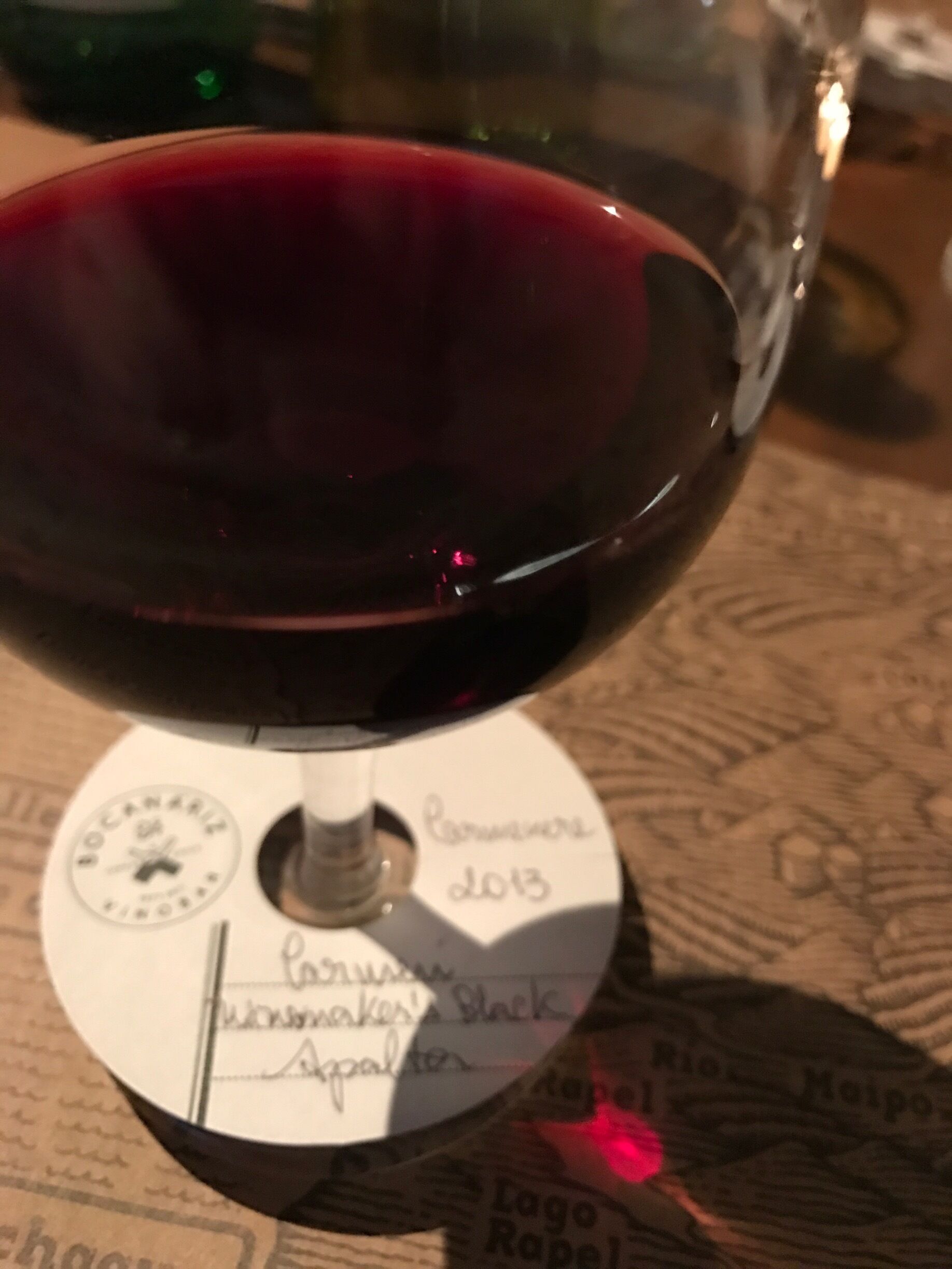 Sampling a fine Chilean Carmenire!