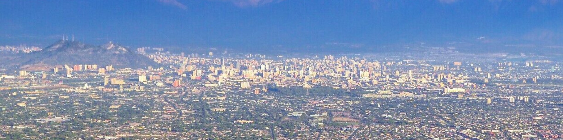 Santiago, Chile from the air, while taking off...