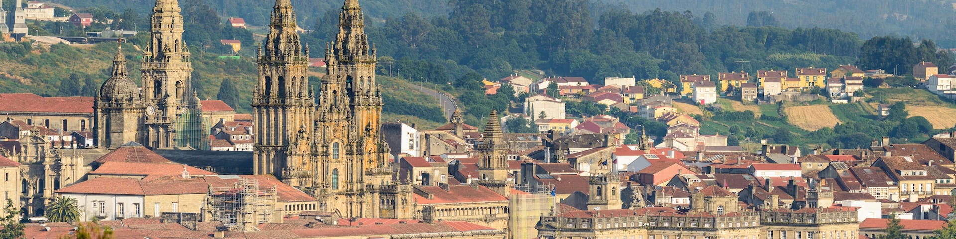 Cathedral of Santiago de Compostela from Pedroso Mount