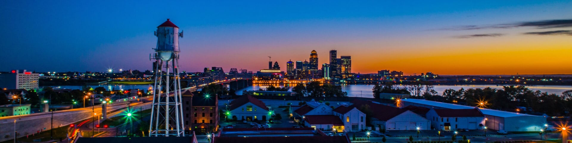 Louisville, Kentucky Skyline from Jeffersonville, Indiana