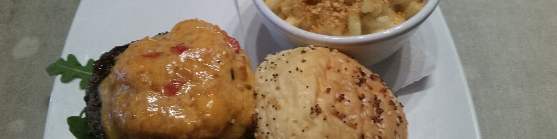 Cute Gastropub in downtown Louisville. The Burger had a pickled tomator on the bottom, I could have eaten a whole plate of those! #FoodieFinds